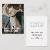 Hello New Zuhause Address Foto Moving Ankündigung (Vorne/Hinten)