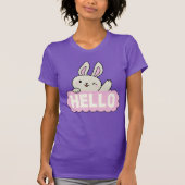 Hello Niedlich Bunny Graphic T - Shirt (Vorderseite)