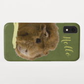 HELLO Niedliche Guinea Schweinchen mit Sellerfoto Case-Mate iPhone Hülle (Rückseite (Horizontal))