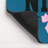 Hello Nine Est 2017 Coquette Bow 9th Birthday Girl Mousepad (Ecke)