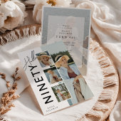 Hello NINETY' Modern Photo Collage 90th Birthday Einladung