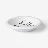 Hello Nneety Minimalistisch Simple 90. Geburtstags Pappteller (Gewinkelt)