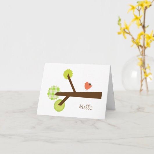 Hello Note Card Karte (Gelbe Blume)
