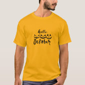 Hello October Funny Pumpkin T - Shirt | Niedlich H (Vorderseite)