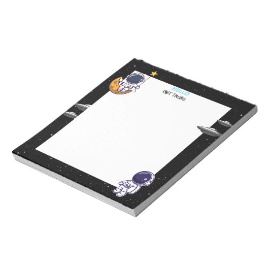 HELLO OUT There Notepad Notizblock (Rotiert)