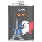 Hello Paris Flask Flachmann (Vorderseite)