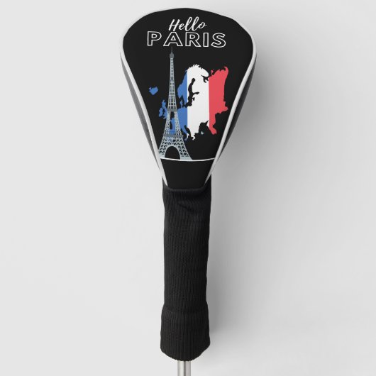Hello Paris Golf Head Cover Golf Headcover (Vorderseite)