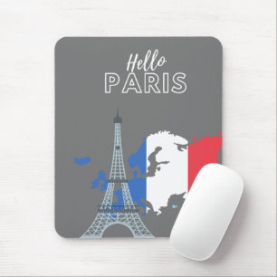 Hello Paris Mouse Pad Mousepad