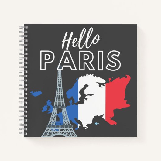 Hello Paris Notebook Notizblock (Vorderseite)