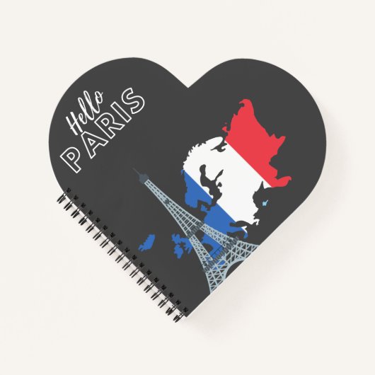 Hello Paris Notebook Notizblock (Vorderseite)