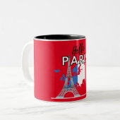 Hello Paris Zwei-Tone-Tasse Zweifarbige Tasse (Vorderseite Links)