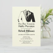 Hello Pension Formal Corporate Men's Rente Einladung (Stehend Vorderseite)