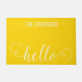 HELLO Personalisiert Familienname Begrüßungsmatte  Fußmatte