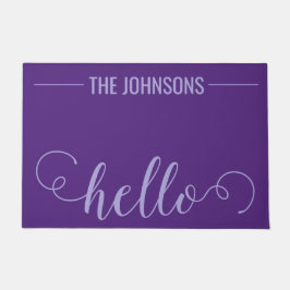 HELLO Personalisiert Familienname Begrüßungsmatte  Fußmatte