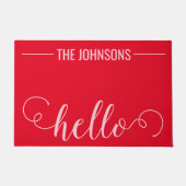 HELLO Personalisiert Familienname Begrüßungsmatte Fußmatte (Vorderseite)