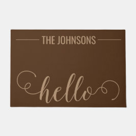 HELLO Personalisiert Familienname Willkommen Mat B Fußmatte