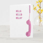 Hello Pink Retro Telefonkarte Karte (Gelbe Blume)