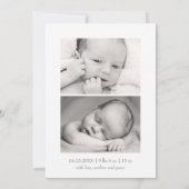 Hello Pink Watercolor 3-Foto | Geburtsankündigung Ankündigung (Rückseite)