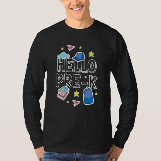 Hello Pre K Kids Cute Pre Kindergarten Pk T-Shirt (Vorderseite)