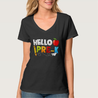 Hello Pre k  Preschool Back To School Boys Girls K T-Shirt