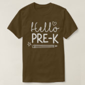 Hello Pre K Teacher T-Shirt (Design vorne)