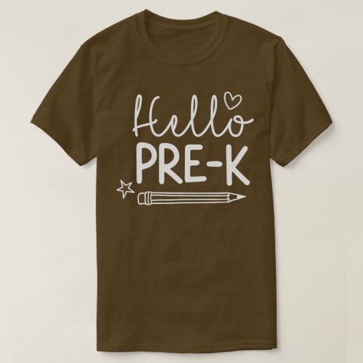Hello Pre K Teacher T-Shirt (Design vorne)