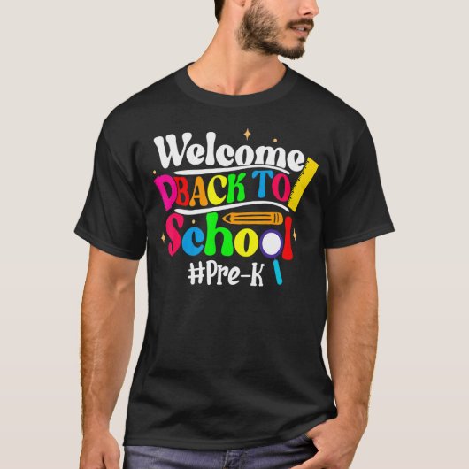 Hello Pre K Team PreK Back to School Teacher Girls T-Shirt (Vorderseite)