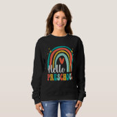 Hello Preschool Rainbow for Teachers Girls Kids Fi Sweatshirt (Vorne ganz)
