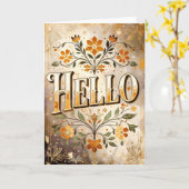 Hello, pretty floral design, karte (Gelbe Blume)