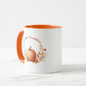 Hello Pumpkin Autumn Anpasster Text Tasse (Vorderseite Links)