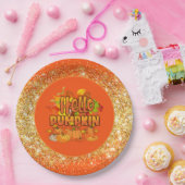 Hello Pumpkin Autumn Farbe anpassen Pappteller (Party)