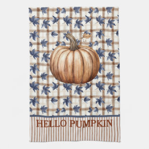 Hello Pumpkin Autumn Farmhouse Custom Geschirrtuch