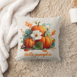 Hello Pumpkin Autumn Floral Design Kissen