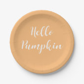 Hello Pumpkin Autumn Kaffee Pappteller (Vorderseite)