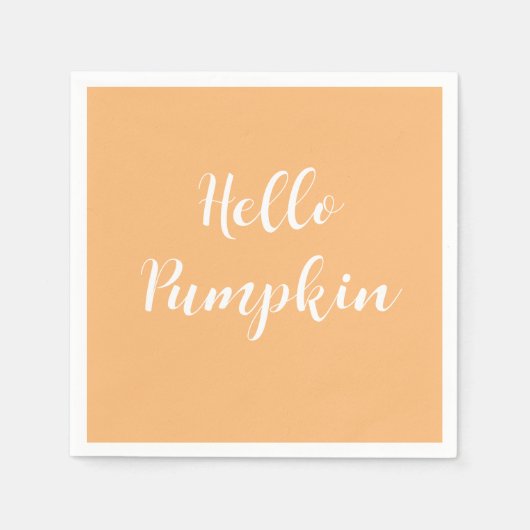 Hello Pumpkin Autumn Kaffee Serviette (Vorderseite)