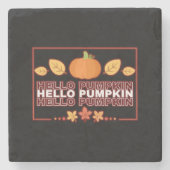 Hello Pumpkin Autumn Party Steinuntersetzer (Vorderseite)