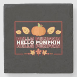 Hello Pumpkin Autumn Party Steinuntersetzer