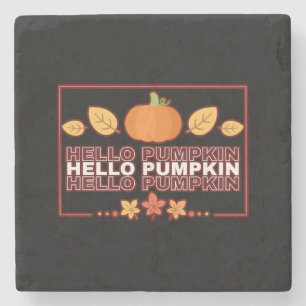 Hello Pumpkin Autumn Party Steinuntersetzer