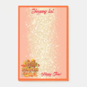 Hello Pumpkin Autumn Text und Farbe anpassen Post-it Klebezettel (Vorderseite)