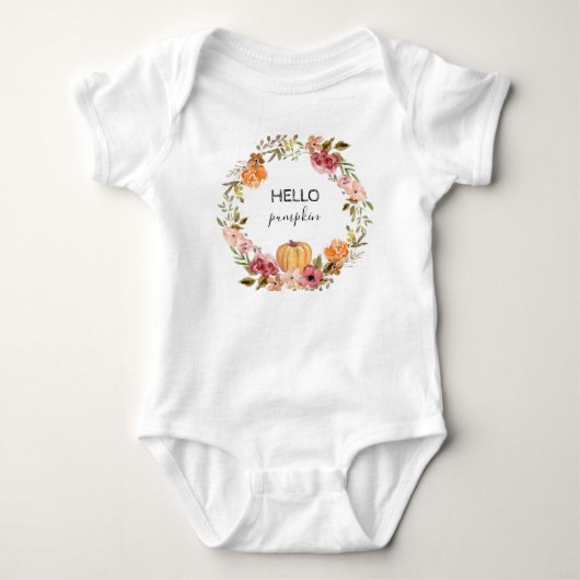Hello Pumpkin Baby Bodysuit Herbstdusche Strampler (Vorderseite)