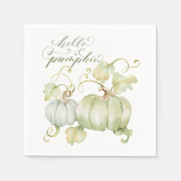 Hello Pumpkin Blue Cocktail Napkins Serviette