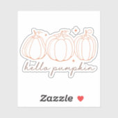 Hello Pumpkin Contour Custom Cut Aufkleber (Blatt)