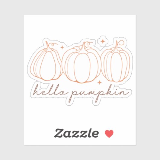 Hello Pumpkin Contour Custom Cut Aufkleber (Blatt)