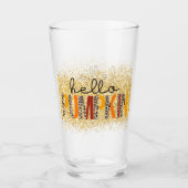 Hello Pumpkin Fall Autumn Anpassen Glas (Vorderseite)
