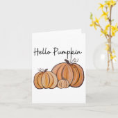 Hello Pumpkin Fall Halloween Graphic Karte (Gelbe Blume)