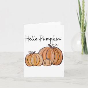 Hello Pumpkin Fall Halloween Graphic Karte