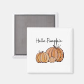 Hello Pumpkin Fall Halloween Graphic Magnet (Vorderseite/Rückseite)