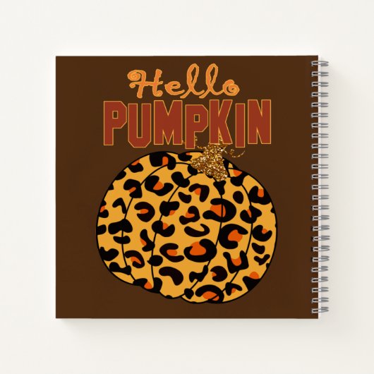 Hello Pumpkin - Fall Leopard Print Notizblock (Rückseite)