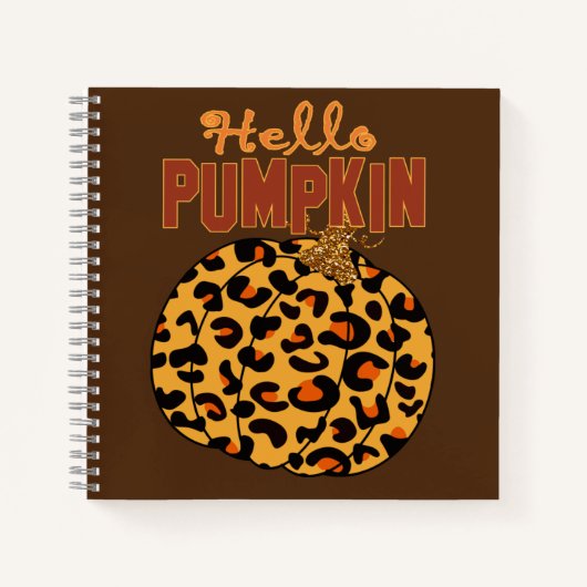 Hello Pumpkin - Fall Leopard Print Notizblock (Vorderseite)