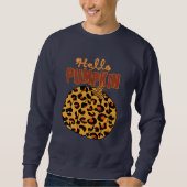 Hello Pumpkin - Fall Leopard Print Sweatshirt (Vorderseite)